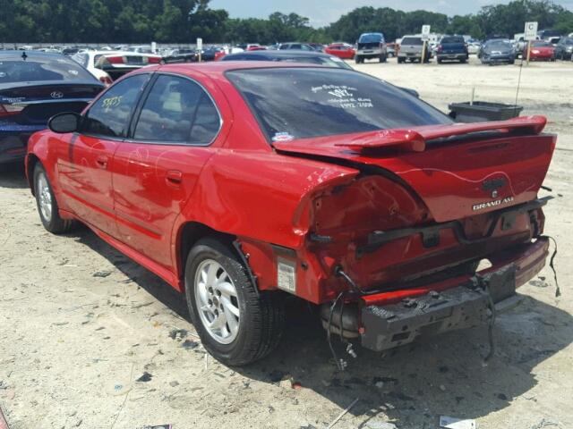 1G2NG52E44C127799 - 2004 PONTIAC GRAND AM S RED photo 3