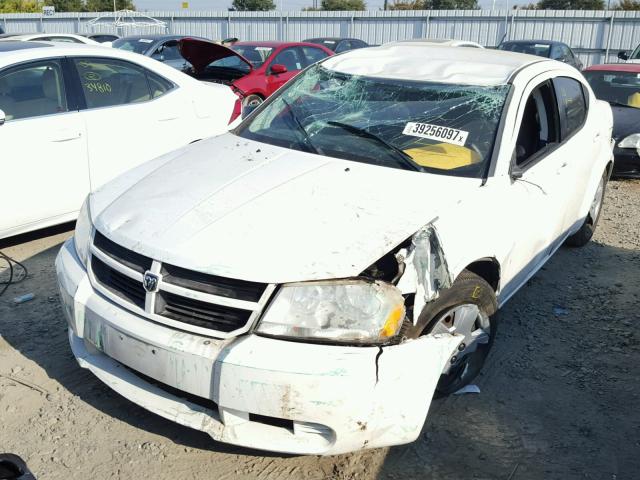 1B3CC4FB3AN125018 - 2010 DODGE AVENGER SX WHITE photo 2