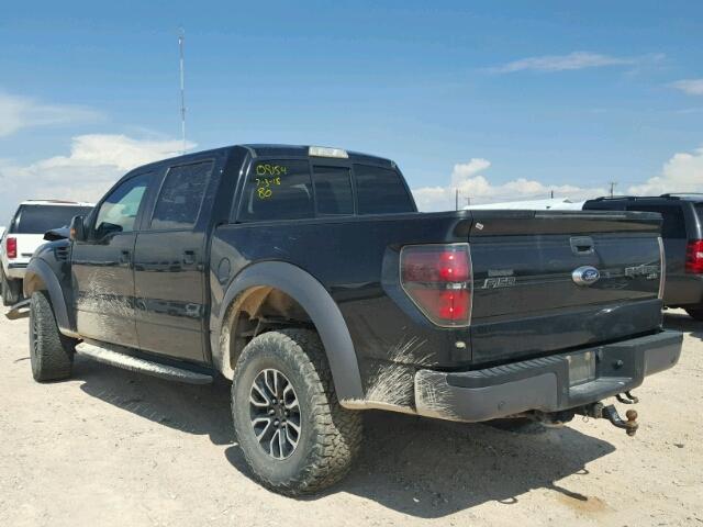 1FTFW1R69EFC93410 - 2014 FORD F150 SVT R BLACK photo 3