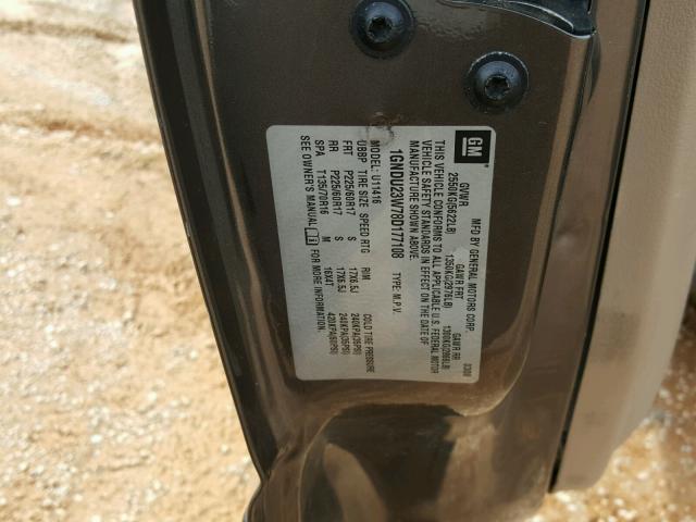 1GNDU23W78D177108 - 2008 CHEVROLET UPLANDER L 棕色 照片 10