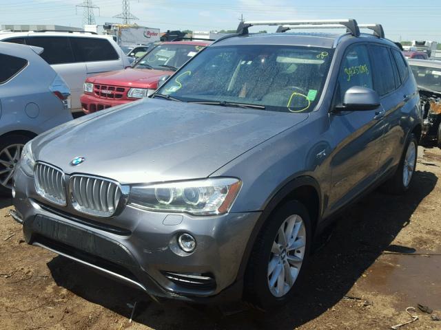 5UXWY3C59F0E95529 - 2015 BMW X3 XDRIVE2 GRAY photo 2