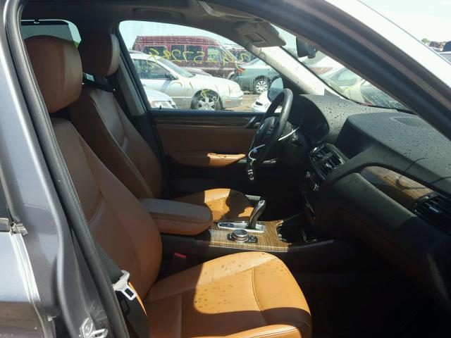5UXWY3C59F0E95529 - 2015 BMW X3 XDRIVE2 GRAY photo 5