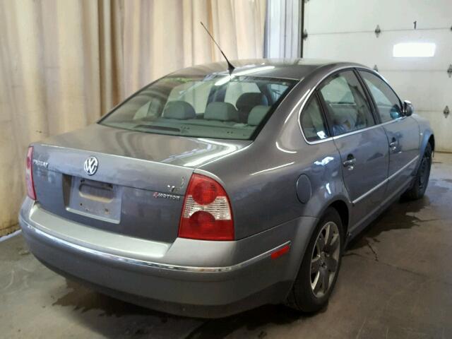 WVWTH63BX3P433939 - 2003 VOLKSWAGEN PASSAT GLX GRAY photo 4