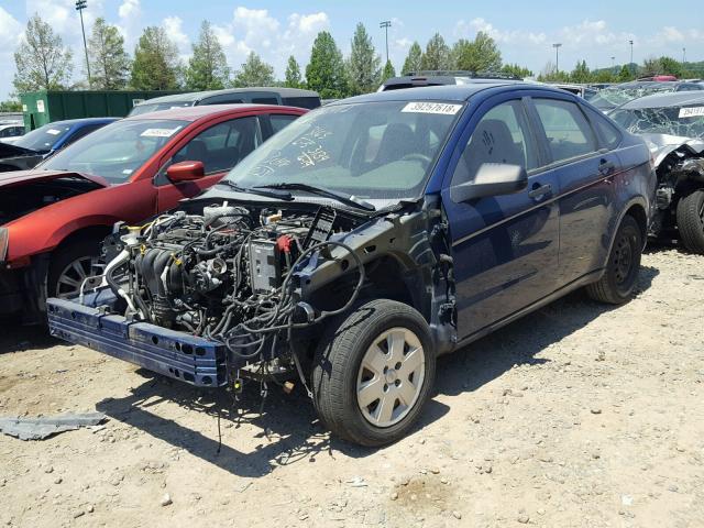 1FAHP34N88W114171 - 2008 FORD FOCUS S/SE BLUE photo 2