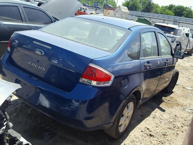 1FAHP34N88W114171 - 2008 FORD FOCUS S/SE BLUE photo 4