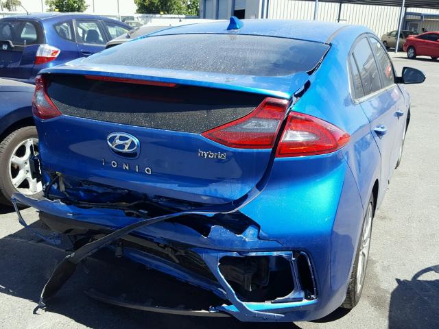 KMHC85LC9HU049464 - 2017 HYUNDAI IONIQ LIMI BLUE photo 4