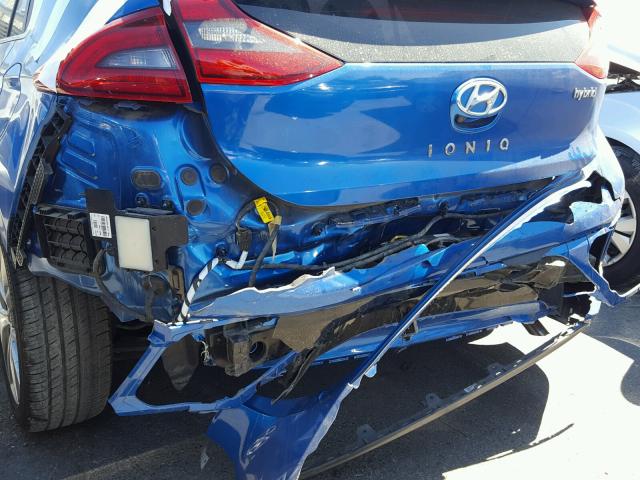 KMHC85LC9HU049464 - 2017 HYUNDAI IONIQ LIMI BLUE photo 9