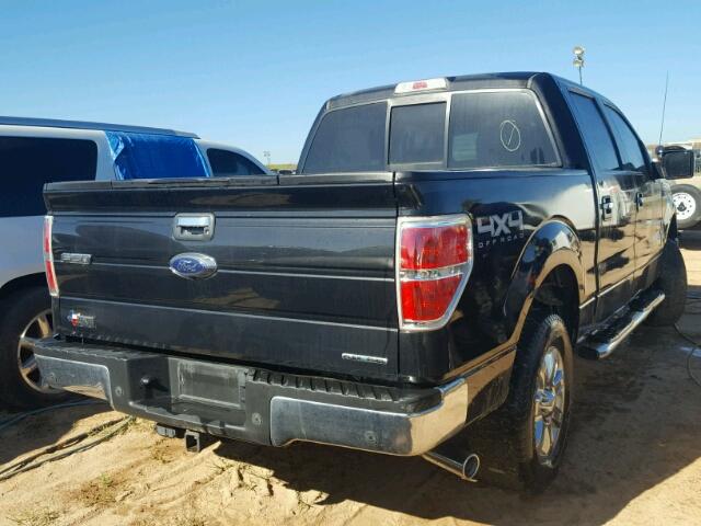 1FTFW1EF4EFA12328 - 2014 FORD F150 BLACK photo 4