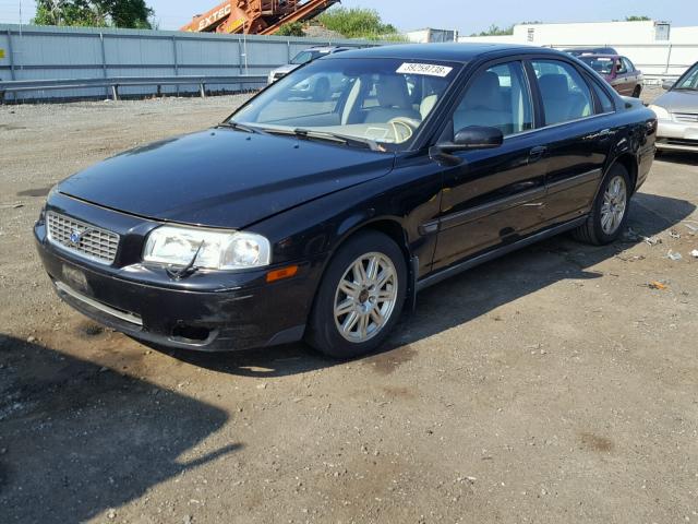 YV1TH59H741372196 - 2004 VOLVO S80 2.5T BLACK photo 2