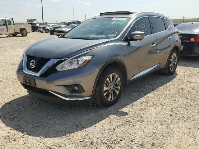 5N1AZ2MG1FN223944 - 2015 NISSAN MURANO GRAY photo 2