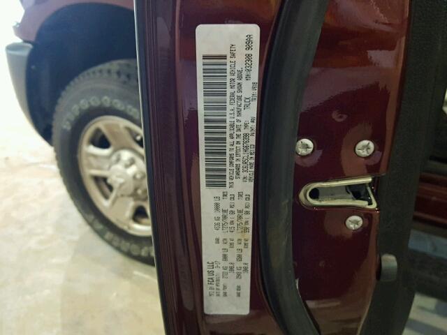3C6UR5CL1HG676398 - 2017 RAM 2500 ST BURGUNDY photo 10