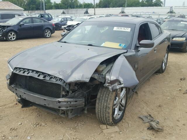 2C3CDXDT2DH682562 - 2013 DODGE CHARGER R/ GRAY photo 2