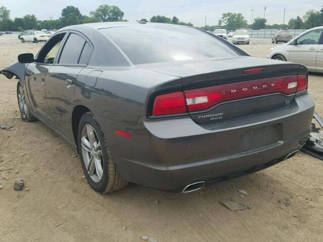 2C3CDXDT2DH682562 - 2013 DODGE CHARGER R/ GRAY photo 3