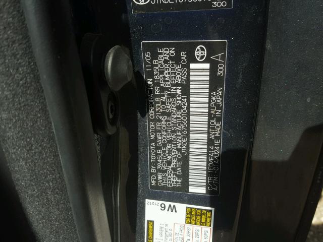 JTKDE167560104241 - 2006 TOYOTA SCION TC 灰色 照片 10