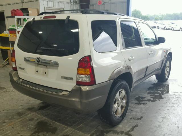 4F2CZ04134KM22845 - 2004 MAZDA TRIBUTE LX WHITE photo 4