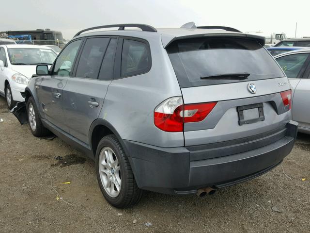 WBXPA73494WB26336 - 2004 BMW X3 2.5I SILVER photo 3