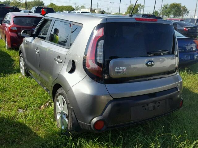 KNDJN2A22F7134123 - 2015 KIA SOUL GRAY photo 3