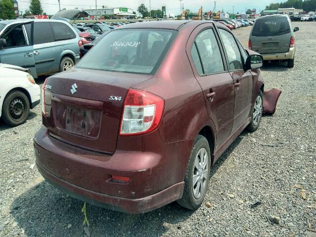 JS2YC415096200694 - 2009 SUZUKI SX4 BASE BURGUNDY photo 4