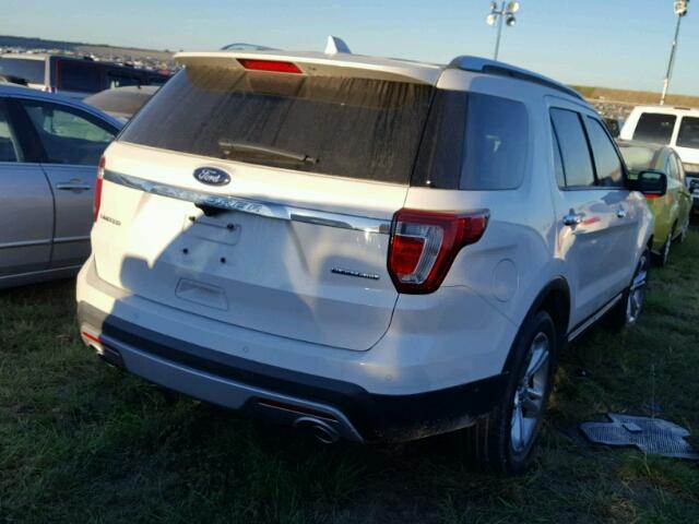 1FM5K7F86GGB17648 - 2016 FORD EXPLORER WHITE photo 4