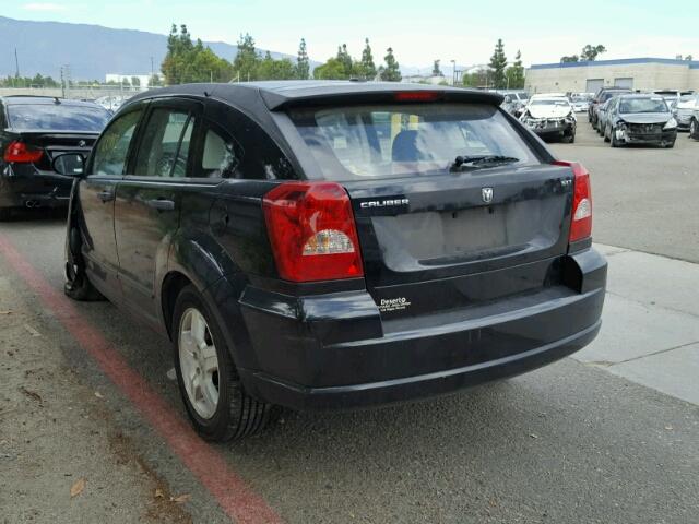 1B3HB48B97D279706 - 2007 DODGE CALIBER BLACK photo 3