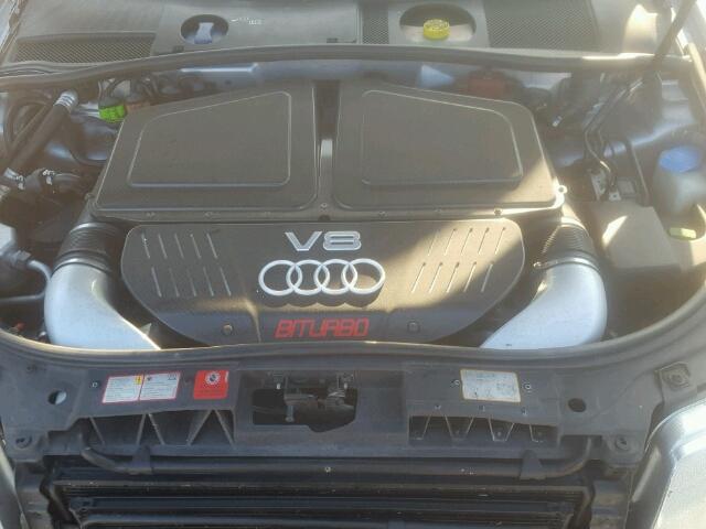 WUAPV64B63N905237 - 2003 AUDI RS6 GRAY photo 7