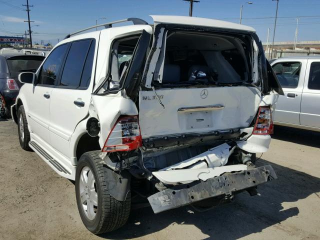 4JGAB57E95A523771 - 2005 MERCEDES-BENZ ML 350 WHITE photo 3