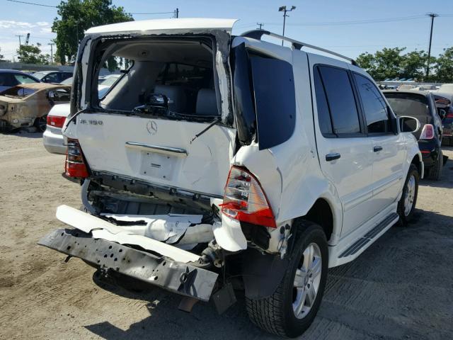 4JGAB57E95A523771 - 2005 MERCEDES-BENZ ML 350 WHITE photo 4