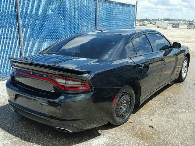 2C3CDXBG0FH846934 - 2015 DODGE CHARGER BLACK photo 4