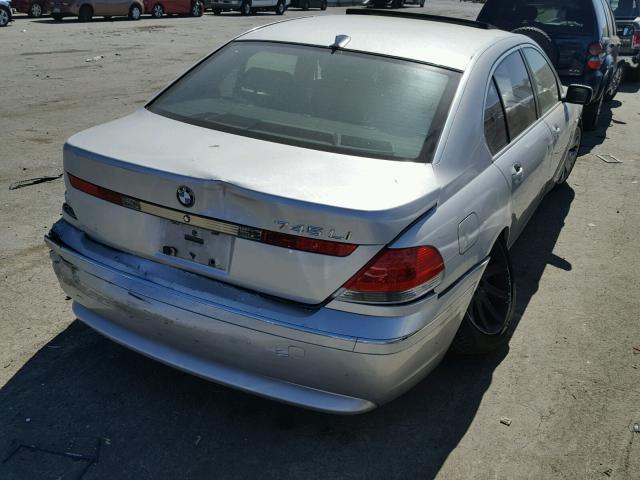 WBAGN63473DR10434 - 2003 BMW 745 LI SILVER photo 4