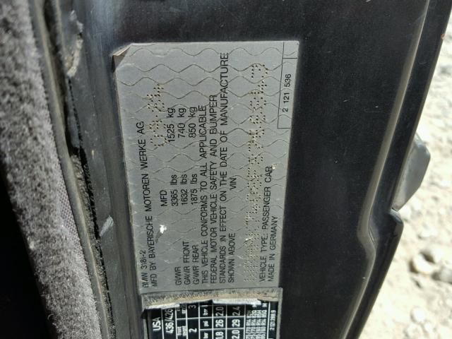 WBAAK7408F8766843 - 1985 BMW 318 I GRAY photo 10