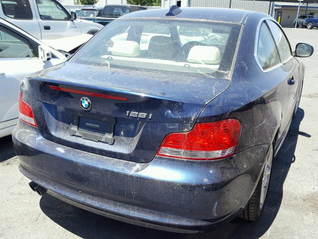 WBAUP9C50AVL89233 - 2010 BMW 128 I BLUE photo 4