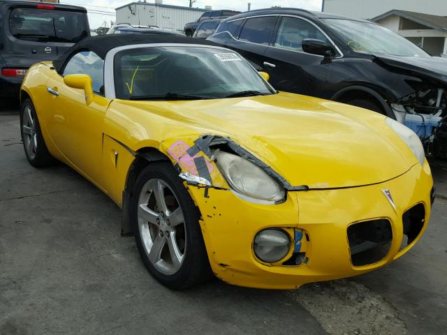 1G2MG35X27Y133511 - 2007 PONTIAC SOLSTICE G YELLOW photo 1