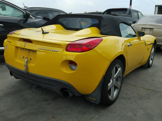 1G2MG35X27Y133511 - 2007 PONTIAC SOLSTICE G YELLOW photo 4