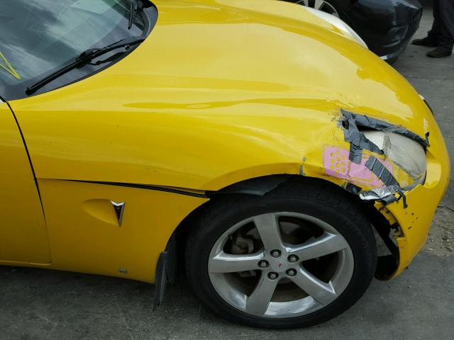 1G2MG35X27Y133511 - 2007 PONTIAC SOLSTICE G YELLOW photo 9