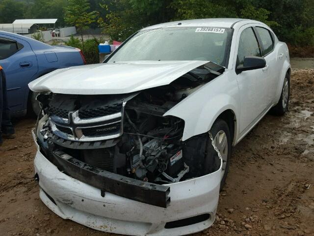 1B3BD4FB3BN621107 - 2011 DODGE AVENGER EX WHITE photo 2