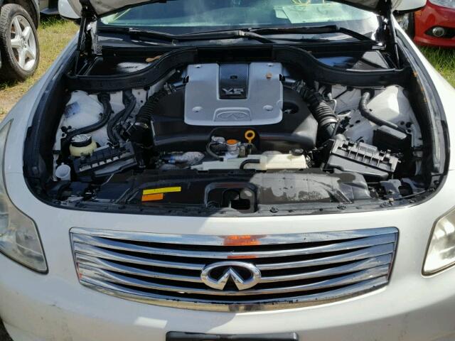 JNKBV61E47M725965 - 2007 INFINITI G35 WHITE photo 7