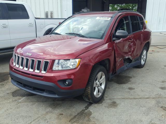 1C4NJCBA2CD526041 - 2012 JEEP COMPASS SP BURGUNDY photo 2
