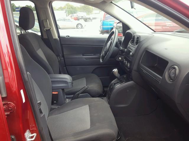 1C4NJCBA2CD526041 - 2012 JEEP COMPASS SP BURGUNDY photo 5