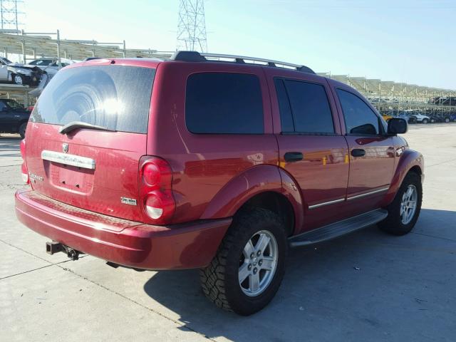 1D4HD58256F187965 - 2006 DODGE DURANGO LI RED photo 4