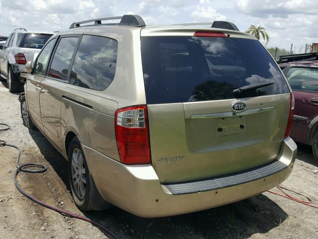 KNDMB233066099681 - 2006 KIA SEDONA EX BEIGE photo 3