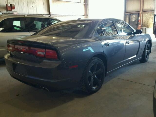 2C3CDXHG0EH360341 - 2014 DODGE CHARGER SX GRAY photo 4