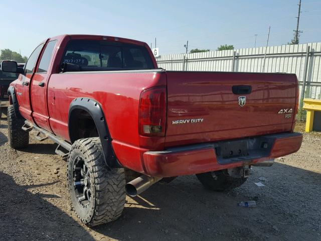 3D7KS28C95G864213 - 2005 DODGE RAM 2500 S RED photo 3