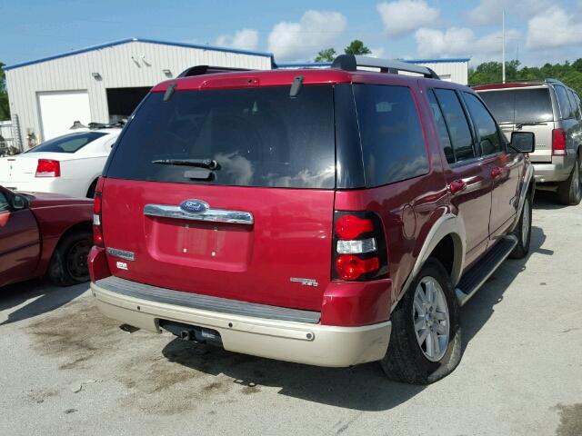 1FMEU64E76UB72395 - 2006 FORD EXPLORER RED photo 4