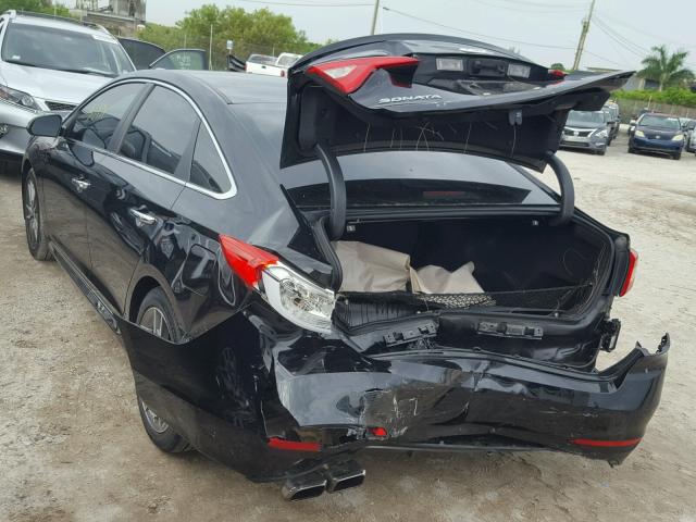 5NPE34AB4FH099521 - 2015 HYUNDAI SONATA SPO BLACK photo 3