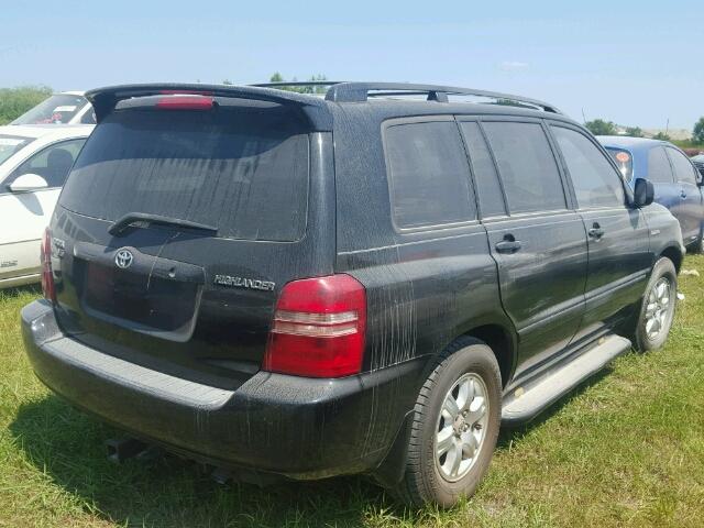 JTEGF21A520059138 - 2002 TOYOTA HIGHLANDER BLACK photo 4