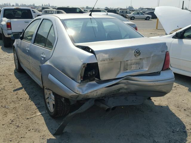 3VWSE69M22M183689 - 2002 VOLKSWAGEN JETTA GLS SILVER photo 3