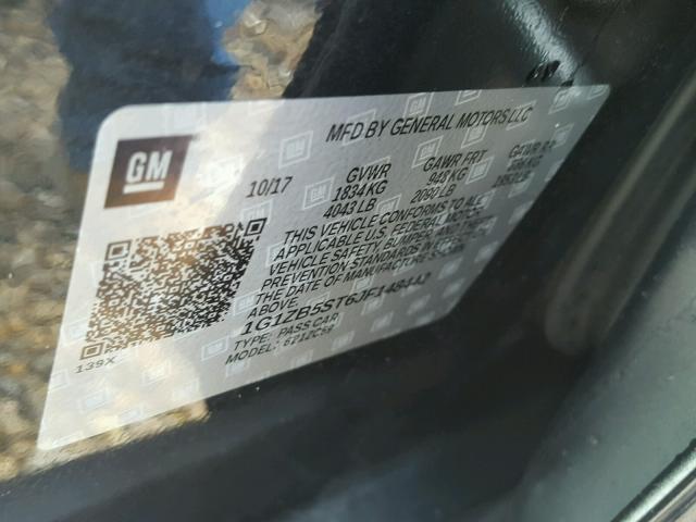 1G1ZB5ST6JF148442 - 2018 CHEVROLET MALIBU LS გრაფიტი ფოტო 10