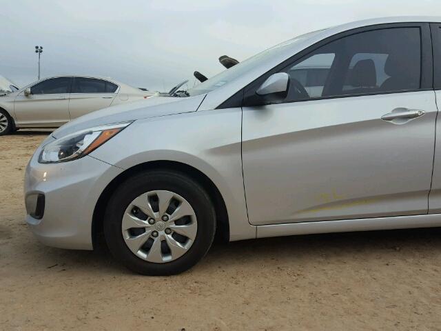 KMHCT5AE2FU226145 - 2015 HYUNDAI ACCENT GS SILVER photo 9