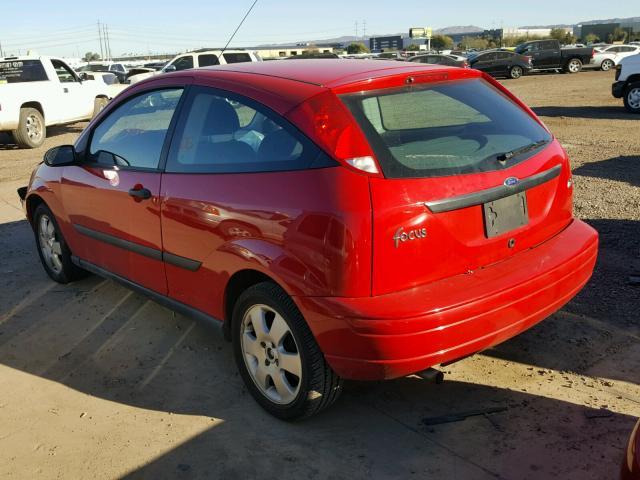 3FAFP31312R168755 - 2002 FORD FOCUS ZX3 RED photo 3