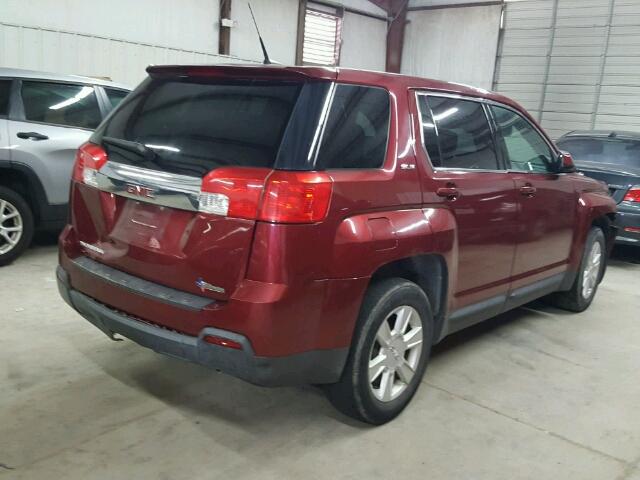 2CTALBEW7A6374235 - 2010 GMC TERRAIN MAROON photo 4